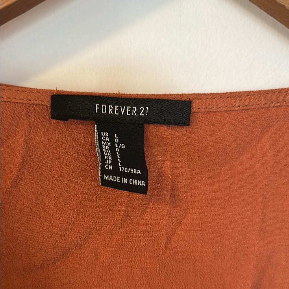 Rust Button-Up Blouse - Picture 2 of 5